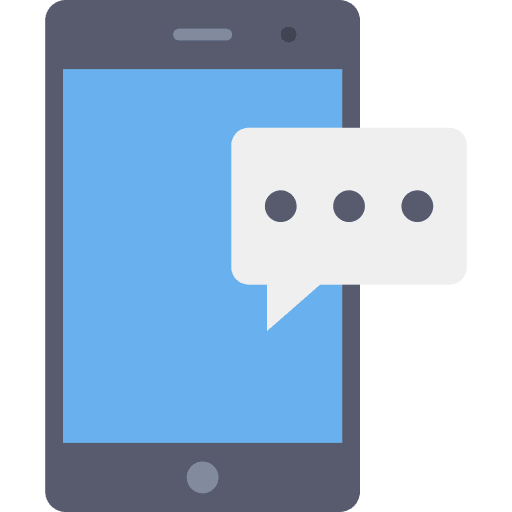 Mobile phone speech bubble communications mobile icon