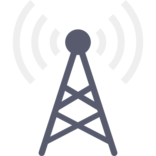 Signal tower communications antenna wifi signal icon
