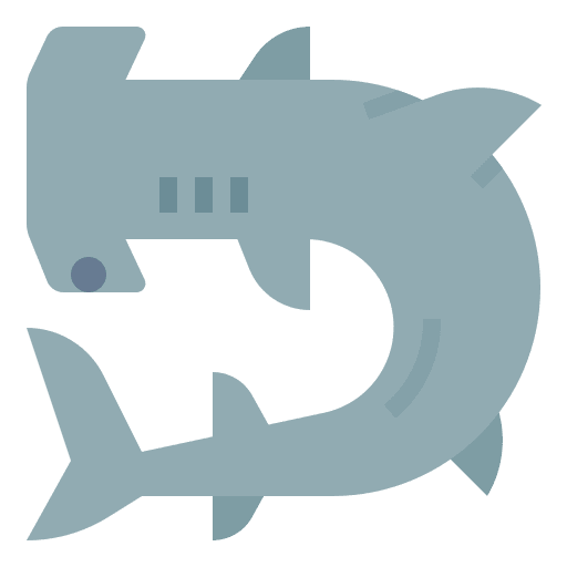 Hammerhead ocean fish shark icon