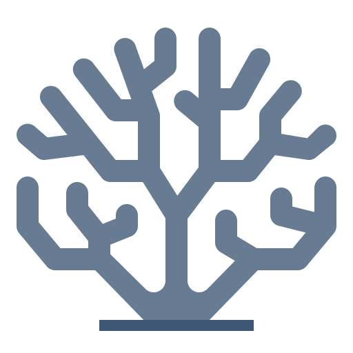 Coral aquatic sea coral icon