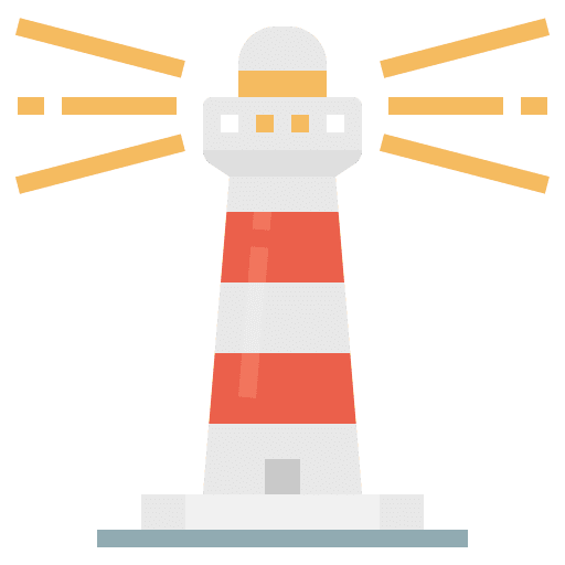 Lighthouse buildings architecture and city light icon