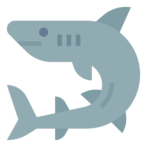 Shark aquatic animals shark icon