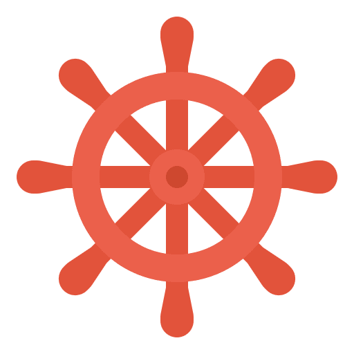 Steering wheel nautical marine steering wheel icon