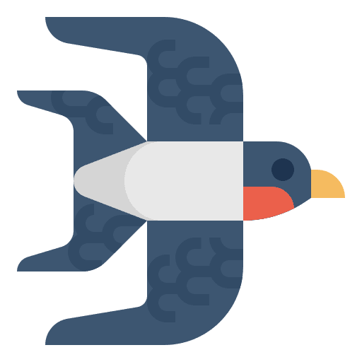 Swallow fauna ornithology animals icon