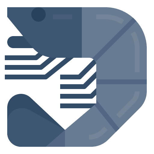 Shrimp sea aquatic crustacean icon