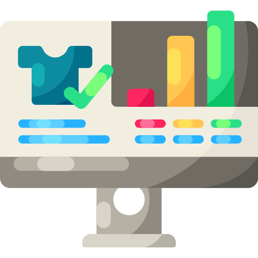 Ecommerce online shopping online store analysis icon