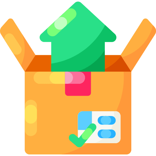 Packing delivery box unboxing box icon