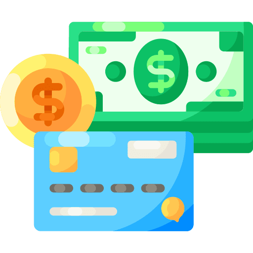 Payment method credit card banking cash icon