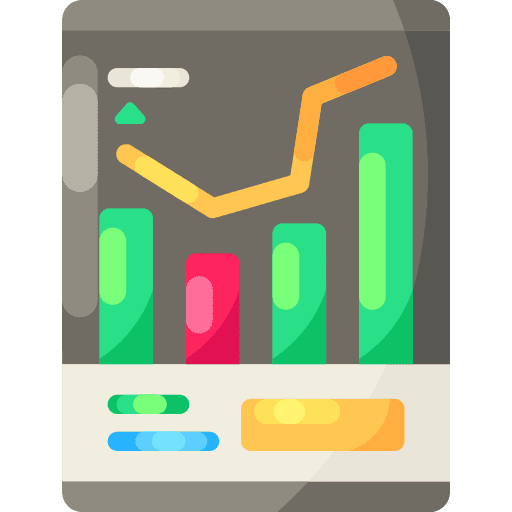 Bar chart statistics business and finance business icon