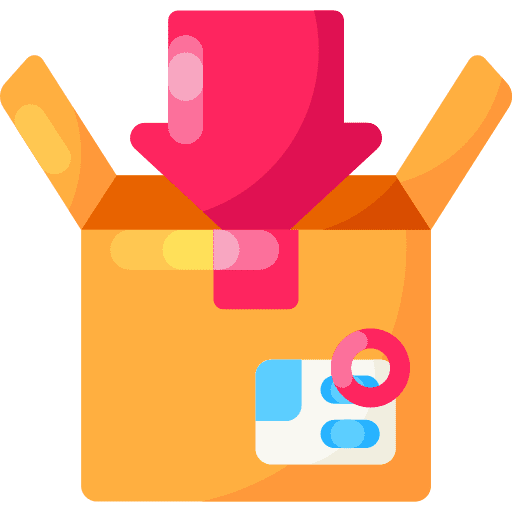 Packing shipping and delivery packing collect icon