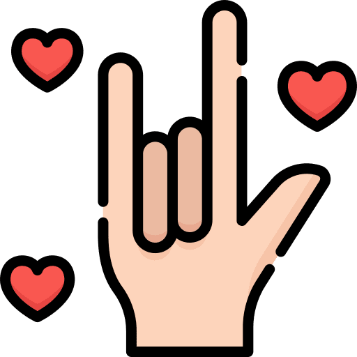 Hand gesture love hands kpop icon