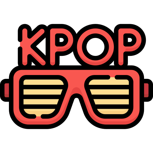 Kpop party music glases icon