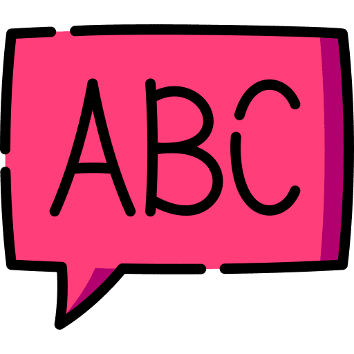 Abc speech bubble balloon message icon