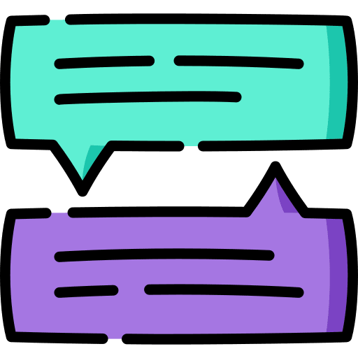 Dialogue conversation balloon speech bubble icon