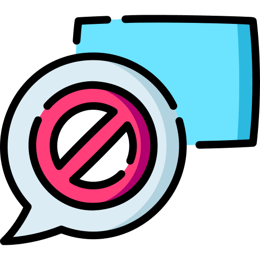 Forbidden comic chat balloon icon