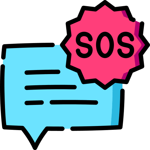 Sos message chat comment icon