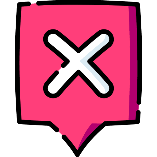 Decline conversation speech bubble balloon icon