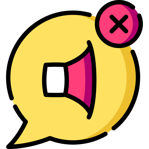 Mute chat dialogue talk icon