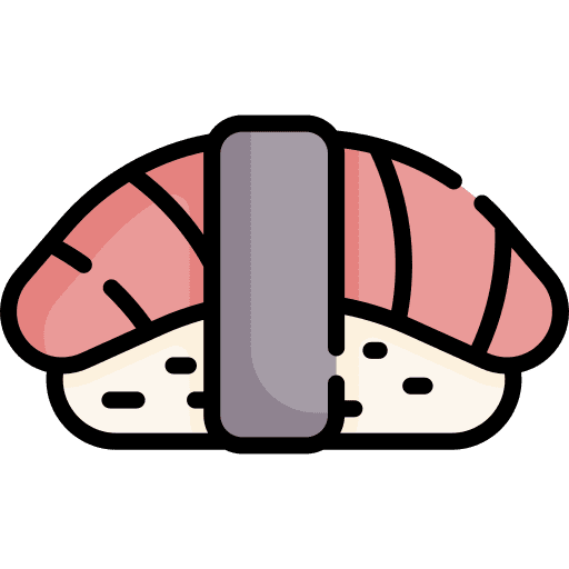 Nigiri tuna asian food sushi icon