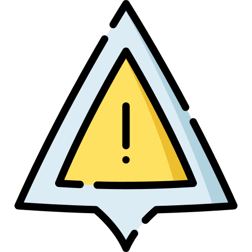 Warning communications conversation exclamation icon