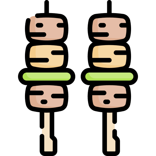 Yakitori oriental japanese food mushroom icon