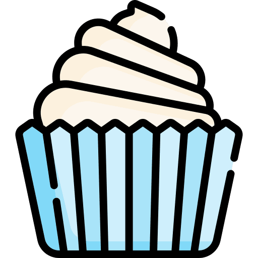 Cupcake sweet dessert food and restaurant icon