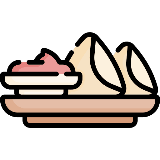 Samosa indian food nutrition icon
