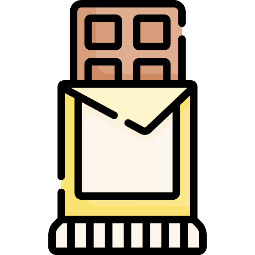 Chocolate bar food and restaurant bar chocolate icon