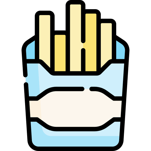 French fries unhealthy food snack fast food icon