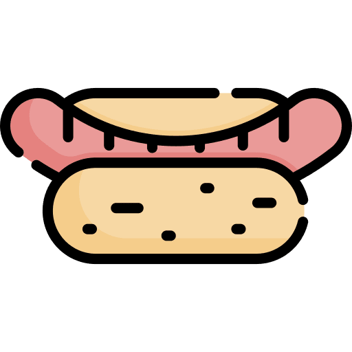 Hot dog fast food hot dog sandwich icon