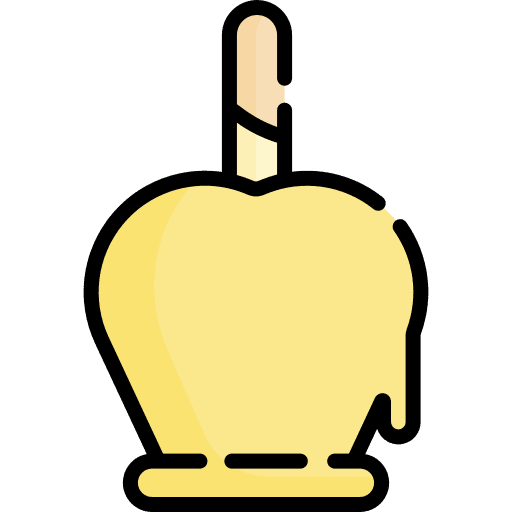 Caramel apple food and restaurant food caramel apple icon