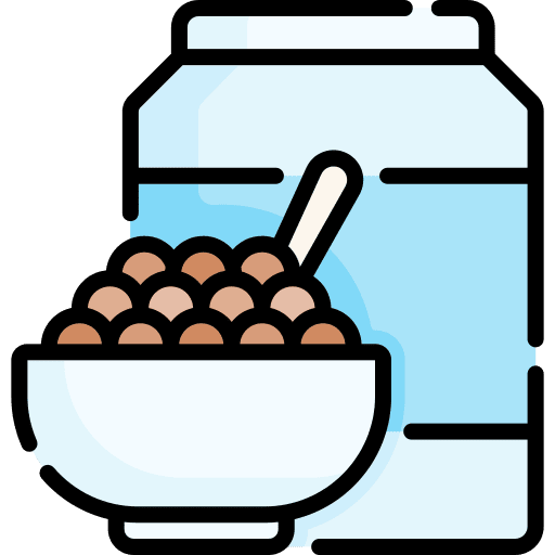 Cereals breakfast nutrition healthy food icon