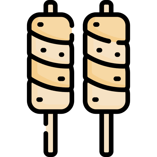 Chimney cake traditional sweet food icon