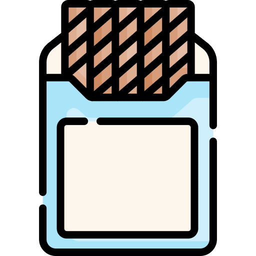 Wafer biscuit sweet bakery icon