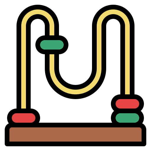 Bead play toy kid icon