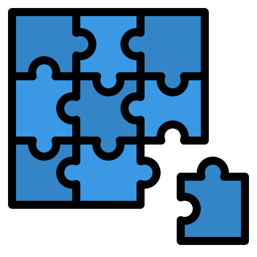 Jigsaws kid and baby puzzle child icon