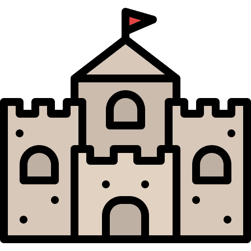 Sand castle play toys sand castle icon