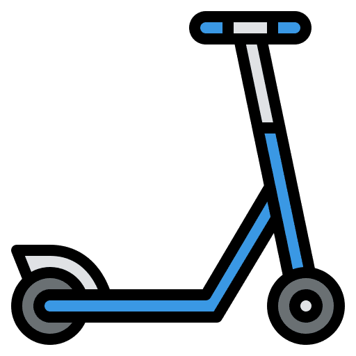 Scooter kid play child icon