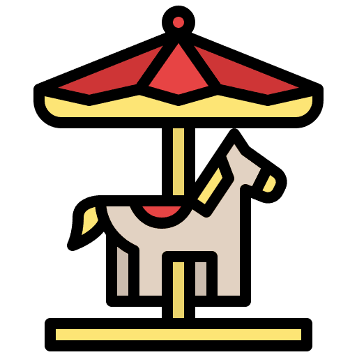 Carousel play childhood carousel icon