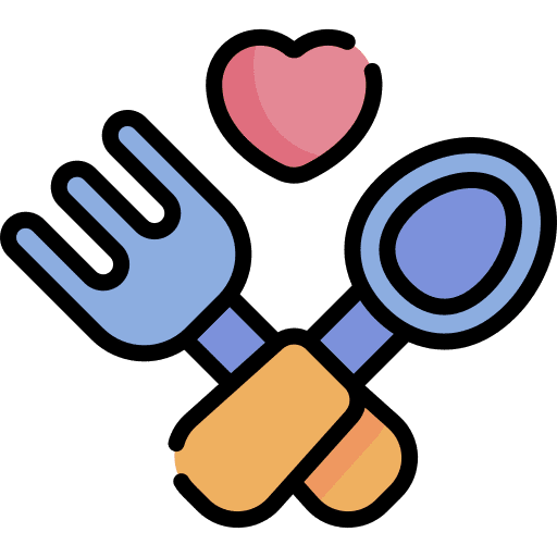 Feeding fork food spoon icon