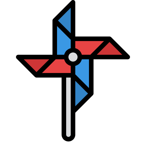 Pinwheel childhood pinwheel play icon