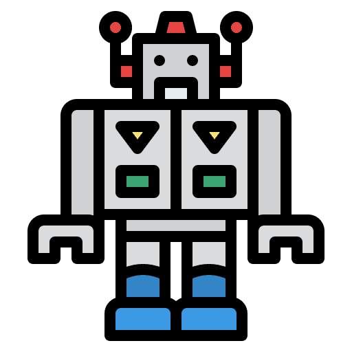 Robot robot kid and baby kid icon
