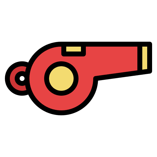 Whistle toy game child icon