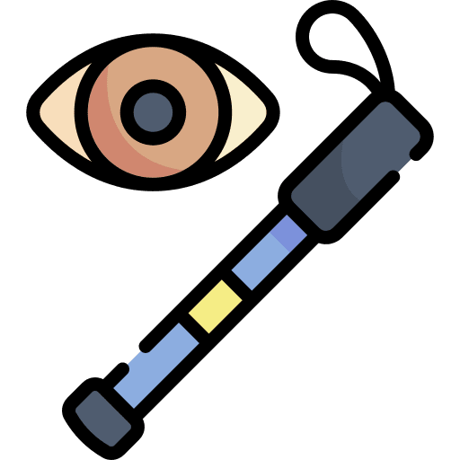 Blindness eye blindness help icon