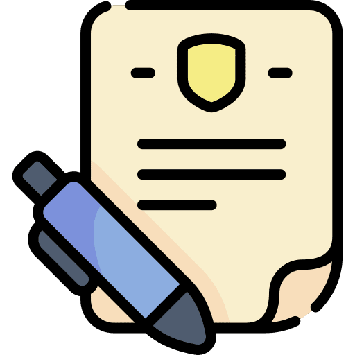 Law regulation document contract icon