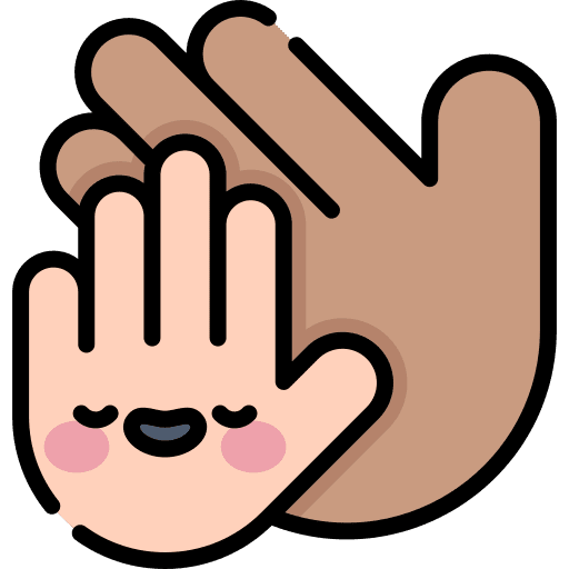 Hands solidarity social care support icon