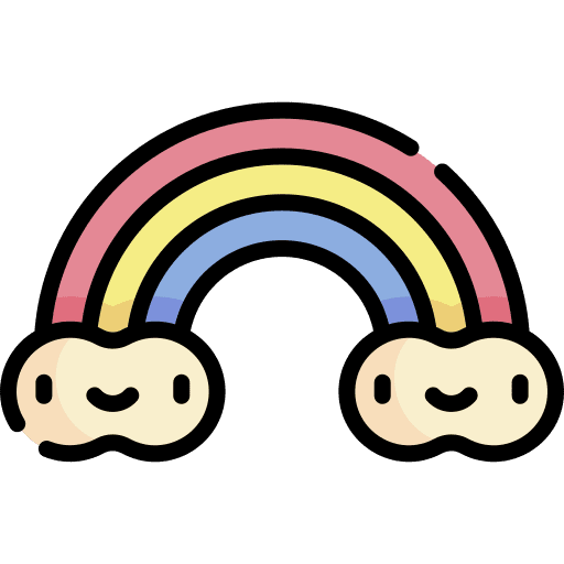 Rainbow weather spectrums climate icon