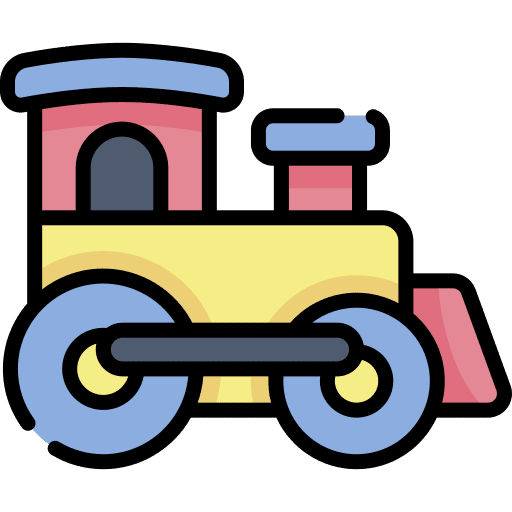 Toy train locomotive children icon