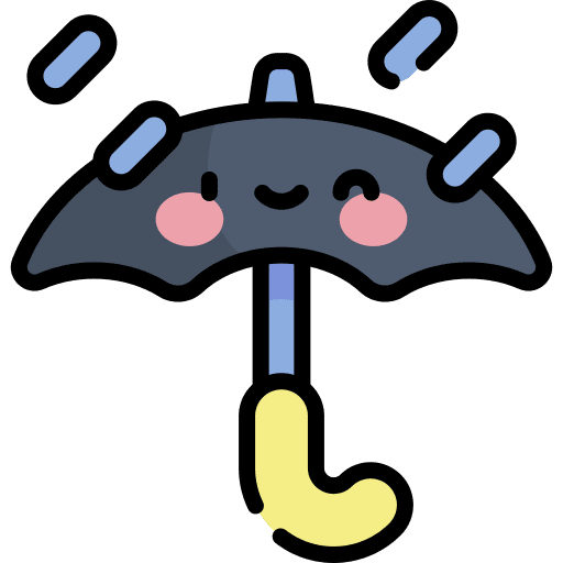 Umbrella tool umbrella protection icon