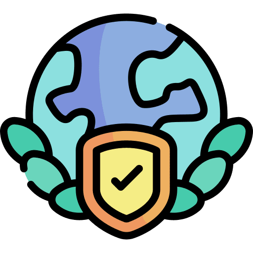 World earth globe check icon